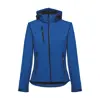 Giacca softshell da donna colori assortiti con cappuccio rimovibile in poliestere e foderato in pile 280gr