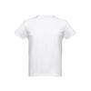 T-shirt da uomo sportiva bianca a girocollo taglio regolare in poliestere traspirante 130gr