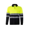 Polo da lavoro VELILLA VULCAN in twill poliestere e bicolore con strisce catarifrangenti da 160gr