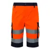 Pantalone bermuda da lavoro Velilla multitasca bicolore con strisce riflettenti in cotone e poliestere 210gr