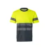 T-shirt tecnica da lavoro Velilla girocollo a maniche corte in poliestere bicolore 140gr