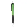  Penna a sfera pulsante in ABS con dettagli colorati su impugnatura e clip con refill blu
