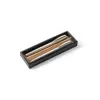 Set penna roller e penna a sfera in acciaio inossidabile riciclato in scatola regalo in carta kraft certificato FSC