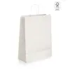 Shopper in carta kraft bianca formato grande da 100gr 32x39x11cm