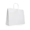 Shopper in carta kraft bianca formato grande da 100gr 40x34x11cm