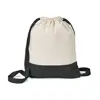 Sacca zaino in cotone 180gr con dettagli colorati 35x43cm