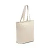 Borsa in cotone 100% a soffietto con chiusura a zip e taschino interno da 280gr 48x40x15cm
