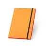 Block note A5 con copertina rigida in PU fluorescente e pagine a righe con bordo nero