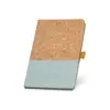 Block notes A5 copertina in sughero e lino a 192 pagine di carta avorio a righe