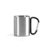 Tazza in acciaio inox con manico moschettone 230ml