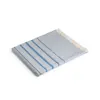 Telo mare bicolore con frange in cotone riciclato 100x180cm da 260gr prodotto in UE 