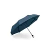 Ombrello RPET pieghevole antivento manuale 21” con struttura in fibra di vetro