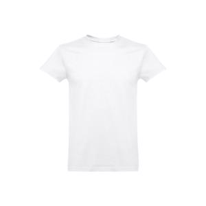 T-shirt da uomo in cotone 100% bianca a girocollo