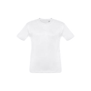 T-shirt da bambino unisex in cotone 100% bianca a girocollo