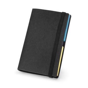 Set di note adesive in agenda con elastico e tasca interna