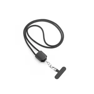 Lanyard in ABS e TPE riciclati con supporto per smartphone e cavo USB-C con adattatori