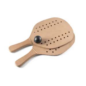 Racchette da spiaggia in MDF con pallina forniti in sacchetto di cotone