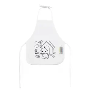 Grembiule da colorare per bambini in TNT con pennarelli