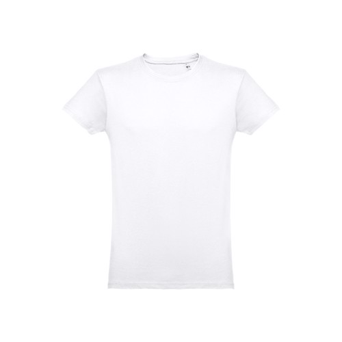 T-shirt da uomo in cotone 100% a girocollo bianca