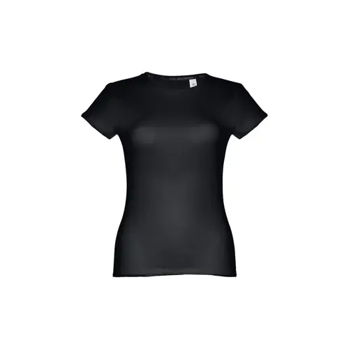 T-shirt da donna colori assortiti a girocollo taglio aderente 100% cotone 150gr