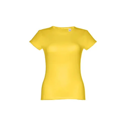 T-shirt da donna colori assortiti a girocollo taglio aderente 100% cotone 150gr