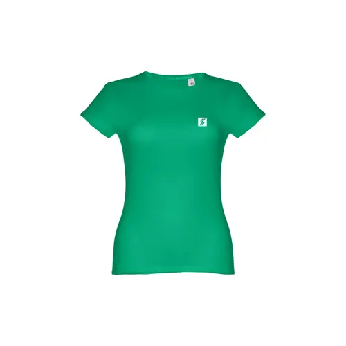 T-shirt da donna colori assortiti a girocollo taglio aderente 100% cotone 150gr