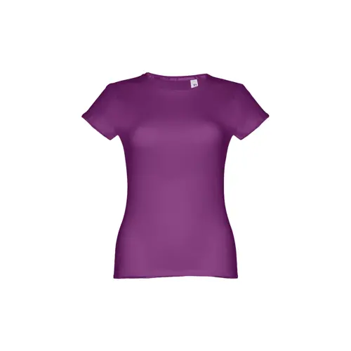 T-shirt da donna colori assortiti a girocollo taglio aderente 100% cotone 150gr