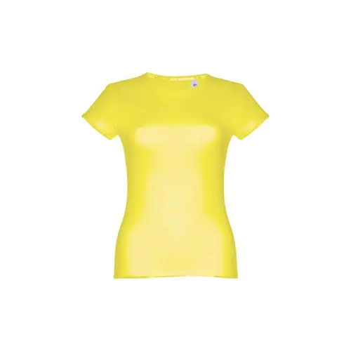 T-shirt da donna colori assortiti a girocollo taglio aderente 100% cotone 150gr