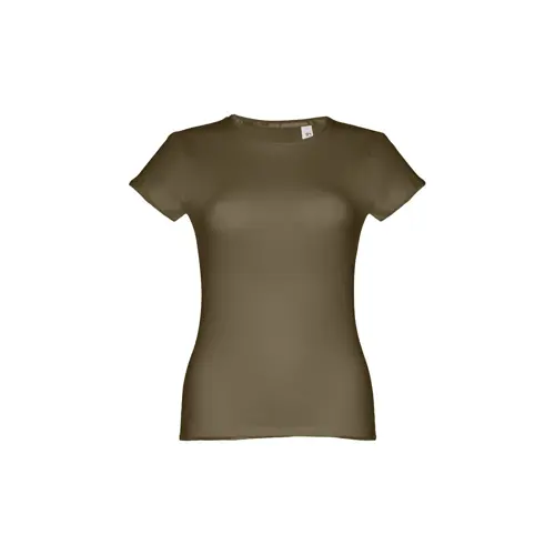 T-shirt da donna colori assortiti a girocollo taglio aderente 100% cotone 150gr