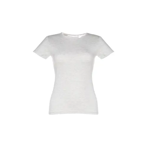 T-shirt da donna colori assortiti a girocollo taglio aderente 100% cotone 150gr