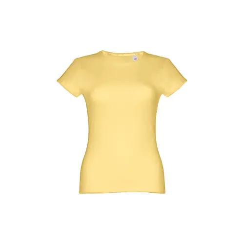 T-shirt da donna colori assortiti a girocollo taglio aderente 100% cotone 150gr