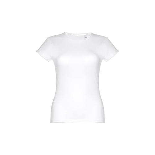T-shirt da donna in cotone 100%, taglia 3XL bianca a girocollo