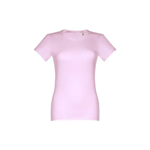 T-shirt da donna colori assortiti a girocollo taglio aderente 100% cotone 190gr