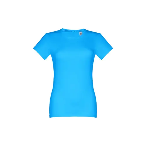 T-shirt da donna colori assortiti a girocollo taglio aderente 100% cotone 190gr