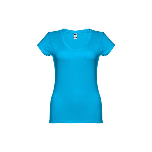 T-shirt da donna in cotone 100% con scollo a V