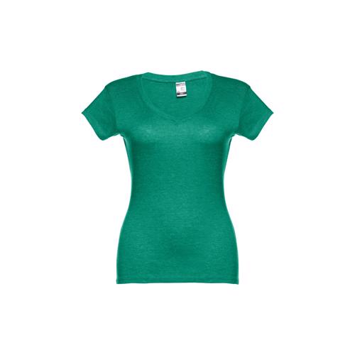 T-shirt da donna in cotone 100% con scollo a V