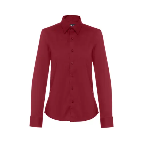 Camicia da donna a maniche lunghe taglio aderente in cotone e poliammide 115gr