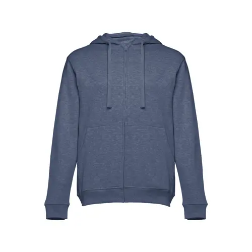 Felpa da uomo colori assortiti con cappuccio e cerniera in cotone e poliestere 320gr