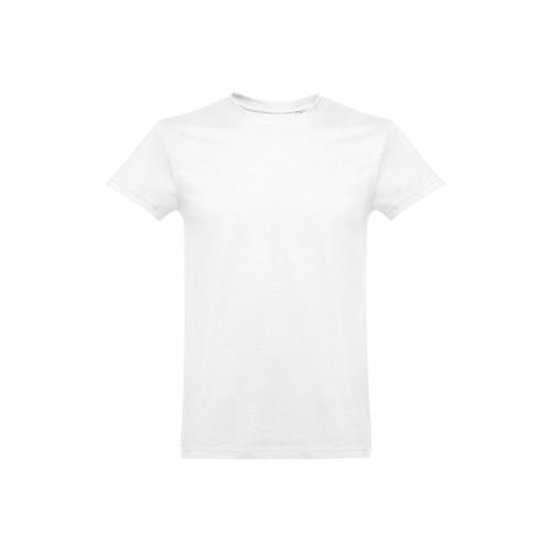 T-shirt da bambino unisex bianca a girocollo taglio regolare 100% cotone 190gr