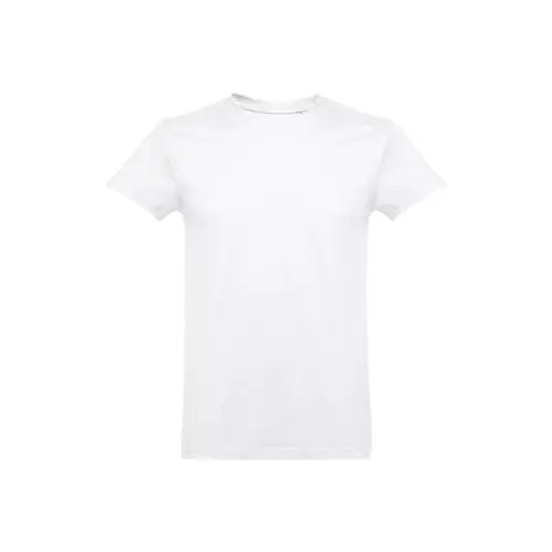 T-shirt da bambino unisex bianca a girocollo taglio regolare 100% cotone 190gr