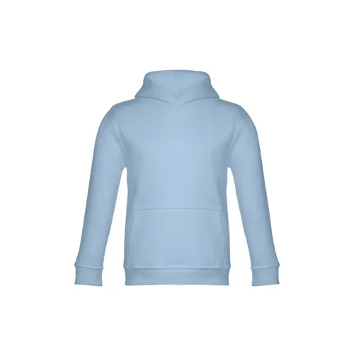 Felpa da bambino unisex colori assortiti con cappuccio e tasca a marsupio in cotone e poliestere 320gr