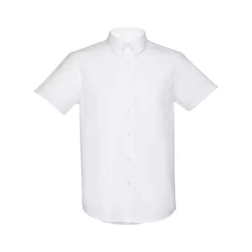 Camicia da uomo bianca a maniche corte da 130gr