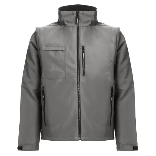 Giacca da lavoro unisex colori assortiti imbottita con maniche rimovibili in poliestere 170gr