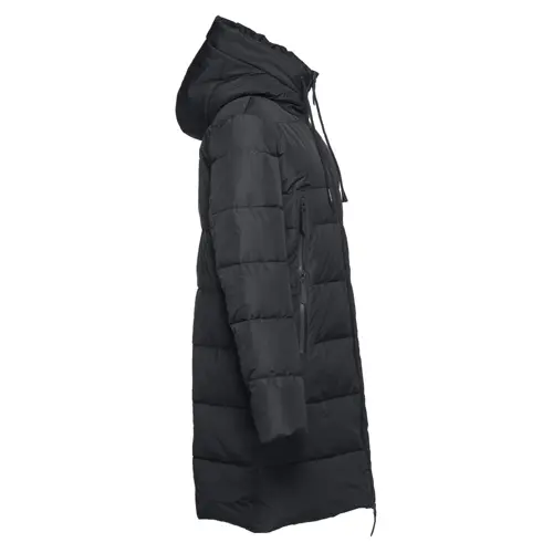 Parka trapuntato unisex con cappuccio e polsini elasticizzati in poliestere