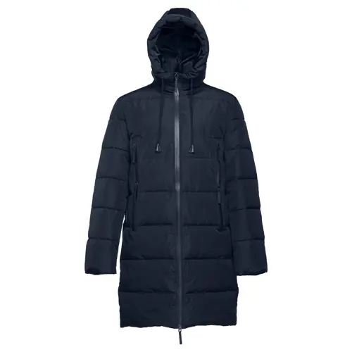 Parka trapuntato unisex con cappuccio e polsini elasticizzati in poliestere