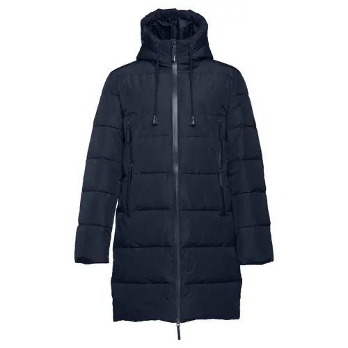 Parka trapuntato unisex con cappuccio e polsini elasticizzati in poliestere
