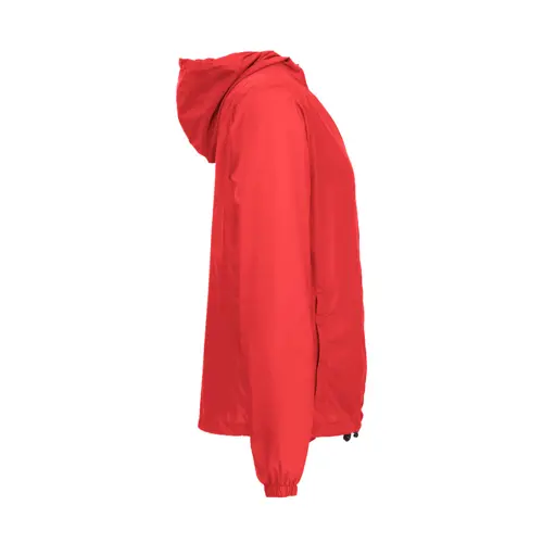 Giacca a vento impermeabile unisex con cappuccio e tasche laterali in nylon riciclato 65gr