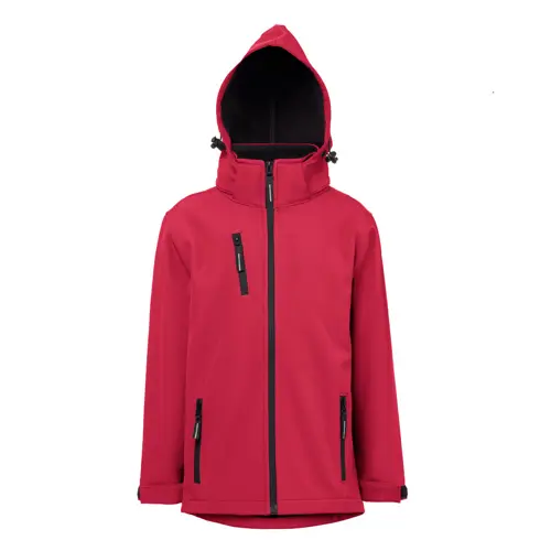 Giacca in softshell per bambini con cappuccio poliestere riciclato e elastan 280 g/m²