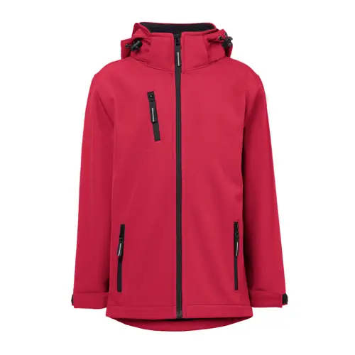 Giacca in softshell per bambini con cappuccio poliestere riciclato e elastan 280 g/m²