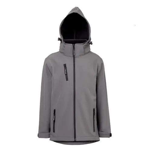 Giacca in softshell per bambini con cappuccio poliestere riciclato e elastan 280 g/m²